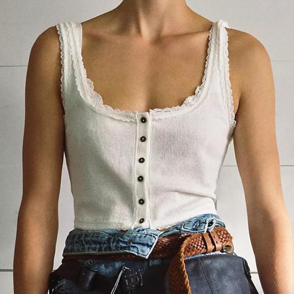 NEW FREE PEOPLE sugar dreams tank in ivory - Picture 1 of 3